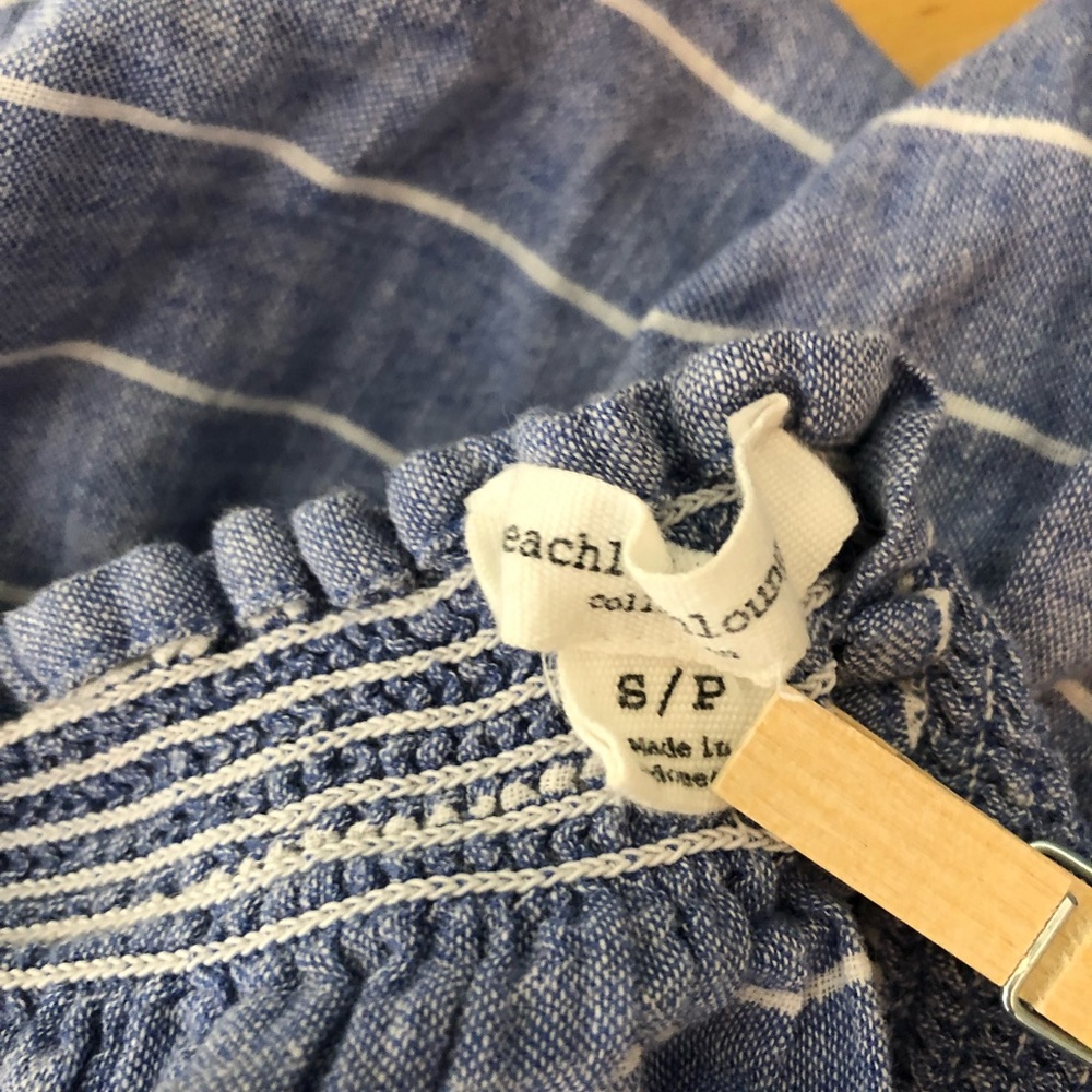 BeachLunchLounge Line/Cotton short sleeve top S - Picture 3 of 14